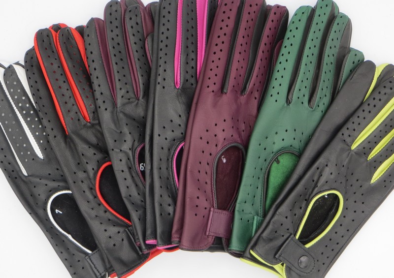 Dámské řidičské rukavice NAPA 2-3834 černá/bordo