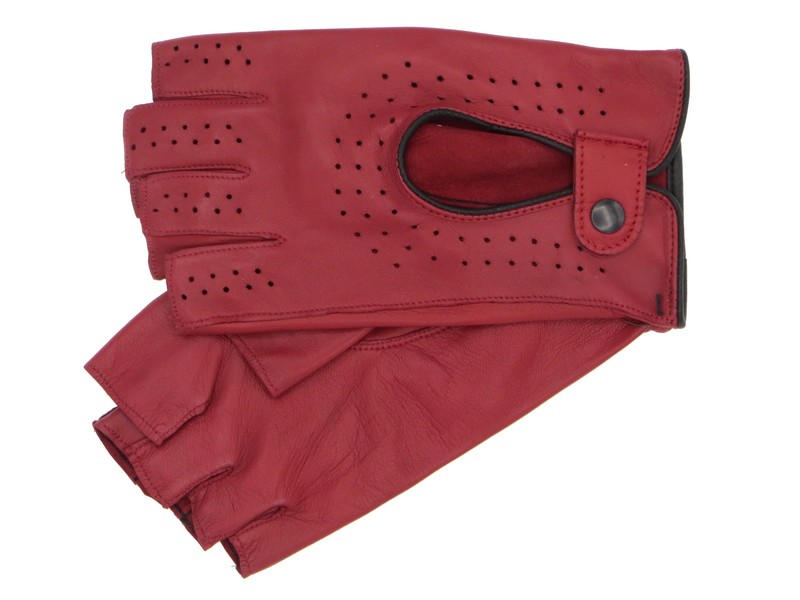 Dámské řidičské rukavice NAPA 2-3034 BP bordo/černá