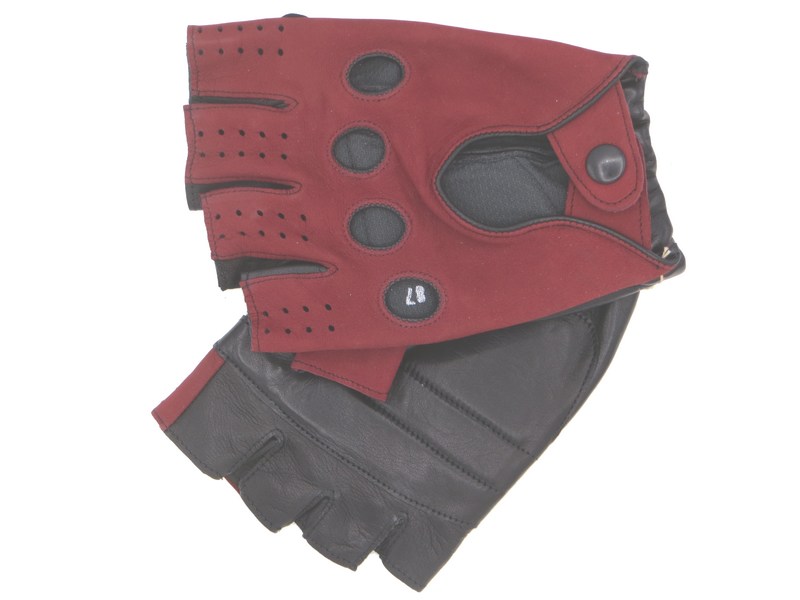 Pánské řidičské rukavice NAPA 6/2-1485 BP NanoAg bordo/černá
