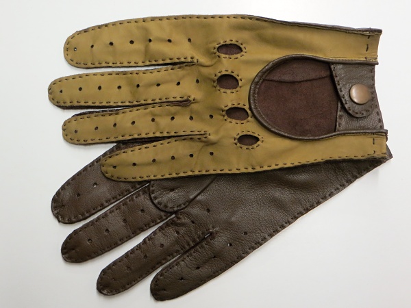 Pánské řidičské rukavice NAPA 6/2-1445 oliva/hnědá