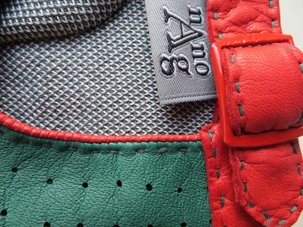 Dámské řidičské rukavice NAPA 2-3408 BP NanoAg zeleno červená 