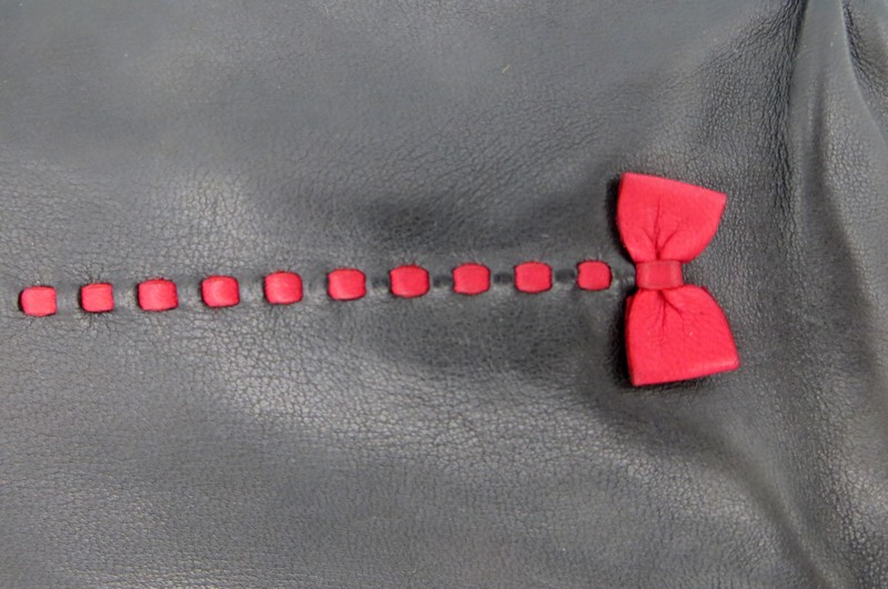 Dámské kožené rukavice NAPA 2-4473 VL černá/červená