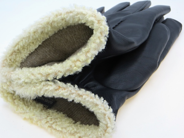 Pánské kožené rukavice NAPA 2-2020 KAŠ černá Lem Beran