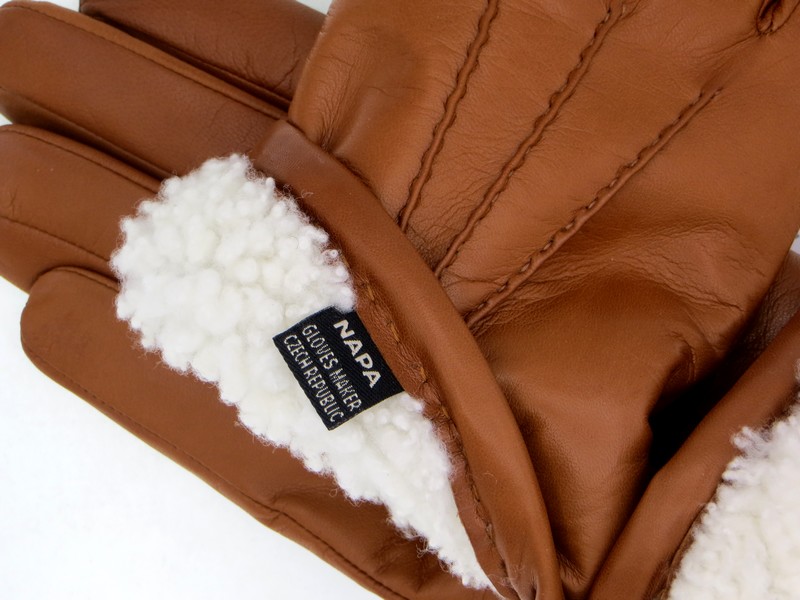 Pánské kožené rukavice NAPA 2-2019 BE koňak