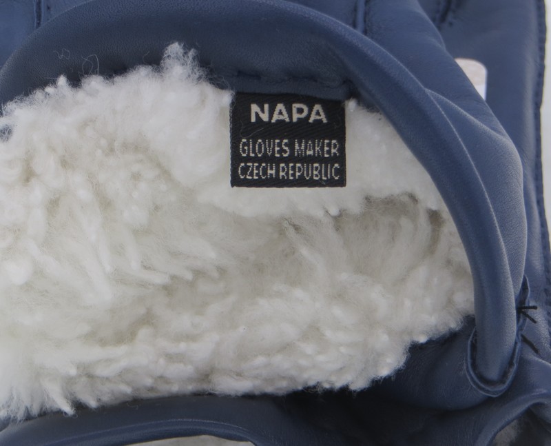 Pánské kožené rukavice NAPA 2-2081 BE modrá
