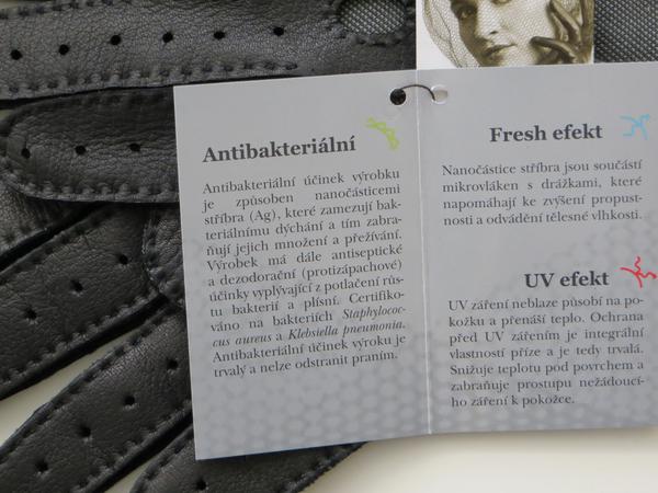 Pánské kožené rukavice NAPA 2-2019 NanoAg černá