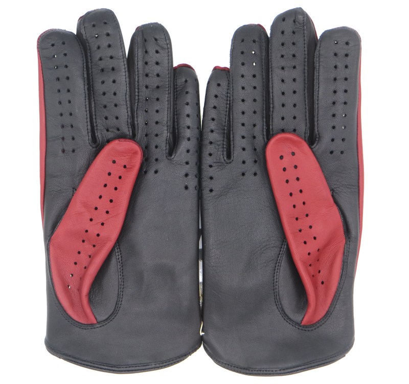 Pánské řidičské rukavice NAPA 2-1480 NanoAg bordo/černá