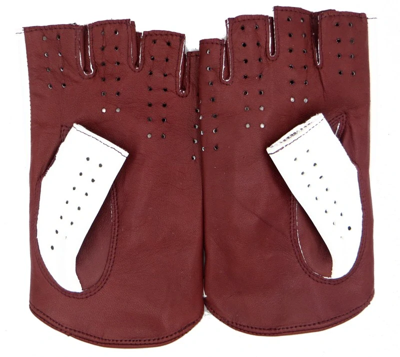 Pánské řidičské rukavice NAPA 2-1480 BP NanoAg bílá/bordo