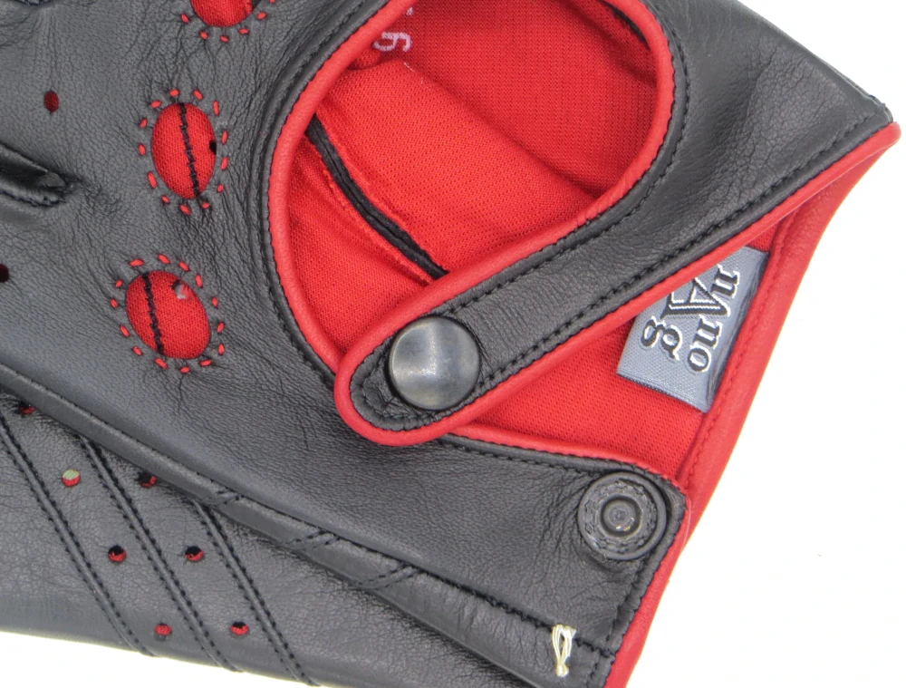 Pánské řidičské rukavice NAPA 2-1452 NanoAg černá/červená