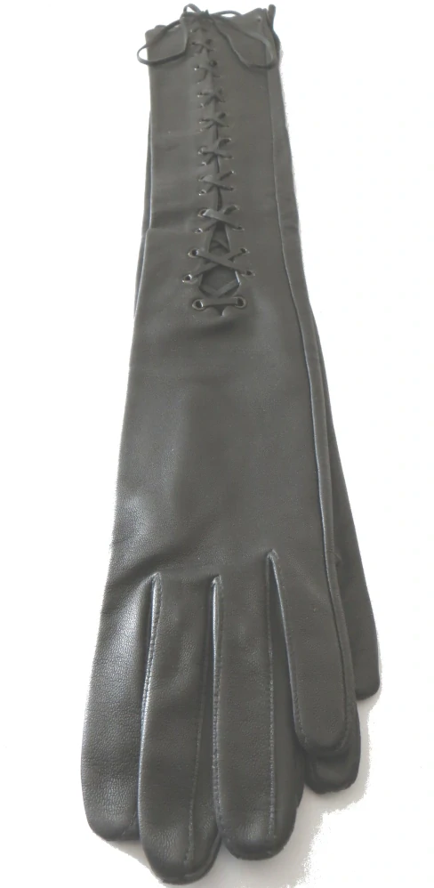 Dámské kožené rukavice NAPA 2-3002/16C černá průplet