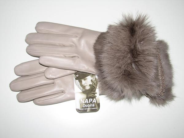 Dámské kožené rukavice NAPA 2-4411 VL taupe