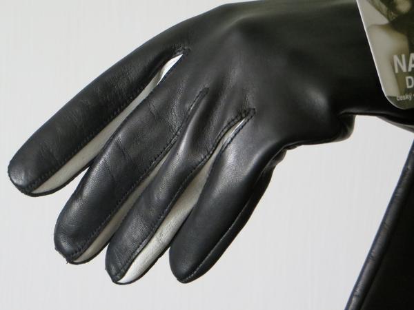 Dámské kožené rukavice NAPA 2-4001 10C černá průplet