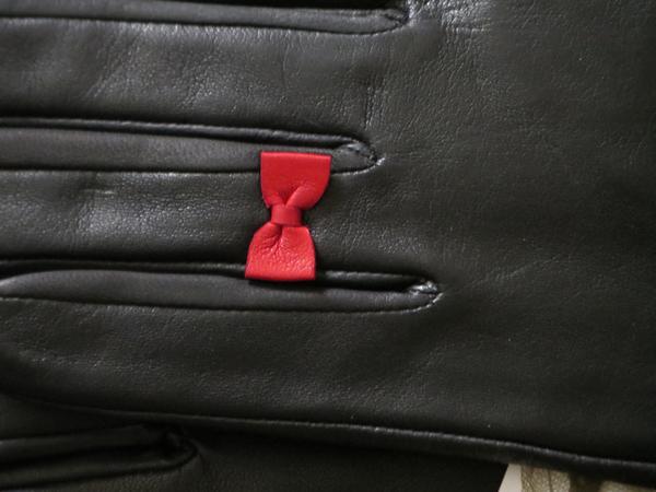 Dámské kožené rukavice NAPA 2-4465 UH černá/červená 