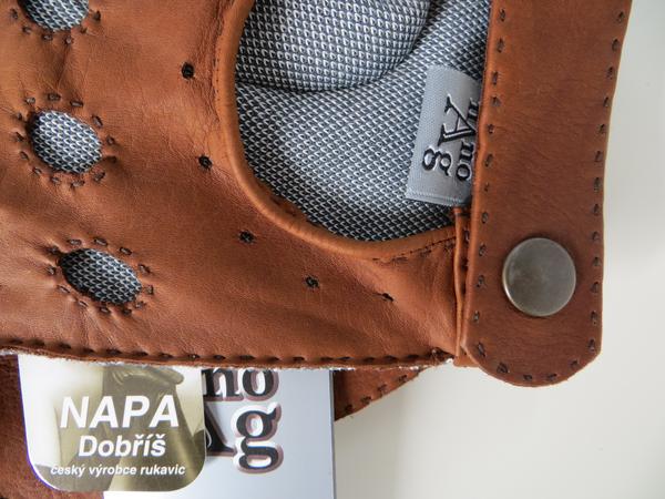 Pánské řidičské rukavice NAPA 8-1325 BP NanoAg koňak
