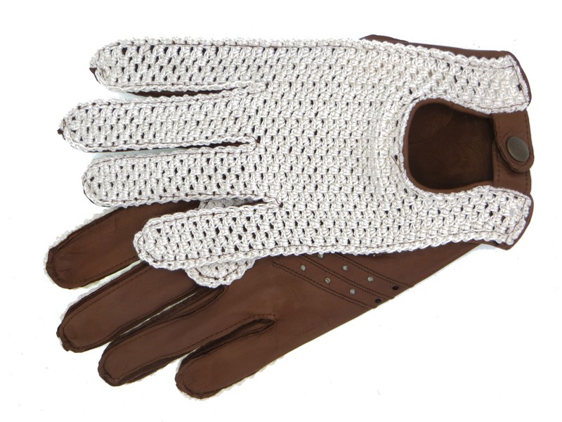 Pánské řidičské rukavice NAPA 2-1475 béž/koňak