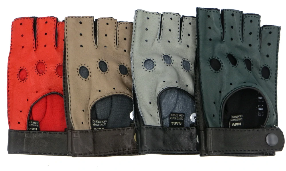 Pánské řidičské rukavice NAPA 2-1325 BP NanoAg capuccino/hnědá