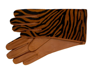 Dámské kožené rukavice NAPA 2-4013 ČH zebra koňak