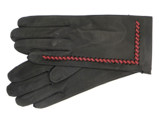 Dámské kožené rukavice NAPA 2-3156 černá/červená