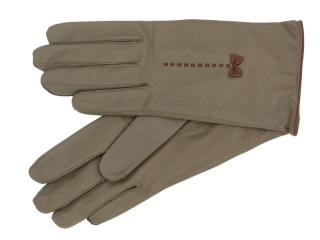 Dámské kožené rukavice NAPA 2-4386 UH taupe/koňak