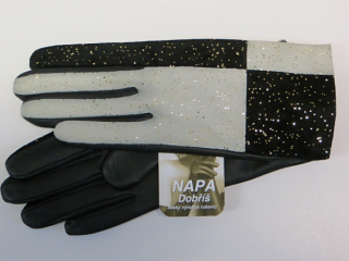 Dámské kožené rukavice NAPA 2-4403 UH černá/bříza