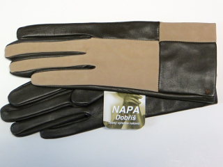 Dámské kožené rukavice NAPA 2-4403 UH hnědá/taupe