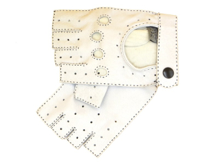 Pánské řidičské rukavice NAPA 3-1325 BP NanoAg bílá kontra šitá