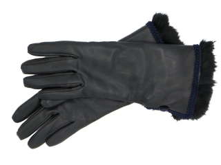 Dámské kožené rukavice NAPA 2-4411 VL černá modrá