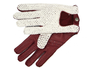 Pánské řidičské rukavice NAPA 2-1475 béž/bordo