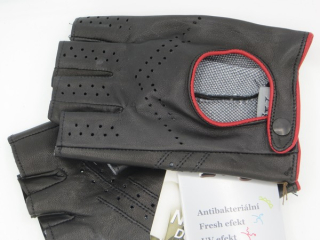 Pánské řidičské rukavice NAPA 2-1462 BP černá/červená NanoAg