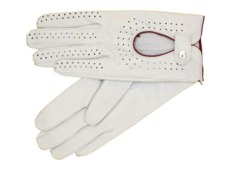 Dámské řidičské rukavice NAPA 2-3034 bílá/bordo