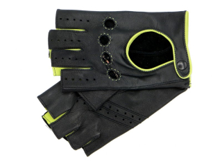 Dámské řidičské rukavice NAPA 2-3428 BP černá/apple green meziprsty