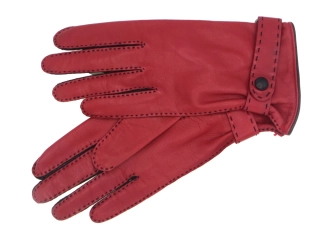 Dámské kožené rukavice NAPA 2-4383 ČH červená/černá