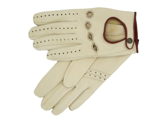 Dámské řidičské rukavice NAPA 2-3428 slonová kost/koňak