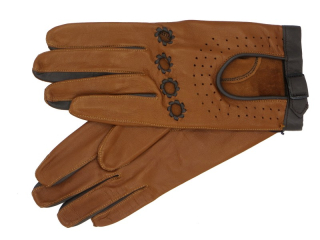 Dámské řidičské rukavice NAPA 2-3019 koňak/hnědá