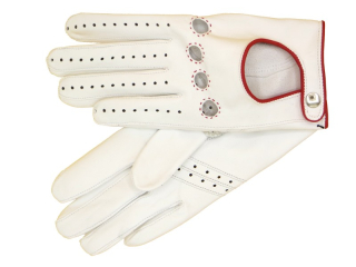 Dámské řidičské rukavice NAPA 2-3428 bílá/červená