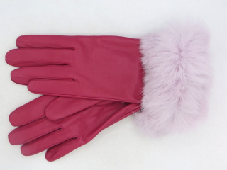 Dámské kožené rukavice NAPA 2-4471 ČH brusinka 