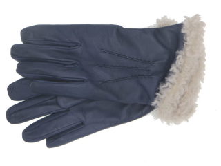 Pánské kožené rukavice NAPA 2-2020 KAŠ modrá Lem Beran