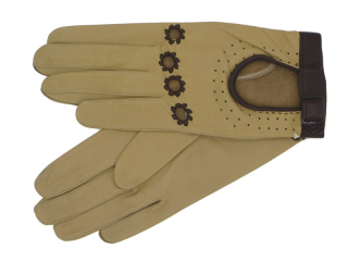 Dámské řidičské rukavice NAPA 2-3019 béžová/hnědá