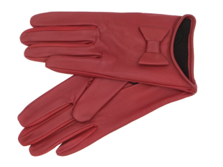 Dámské kožené rukavice NAPA 2-4447 UH bordo Mašle