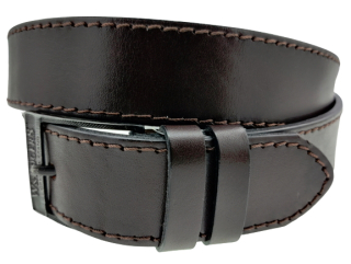 Opasek hnědý 1x prošívaný