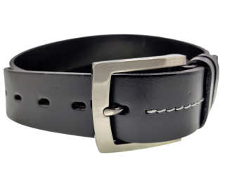 Opasek černý prošitý uprostřed