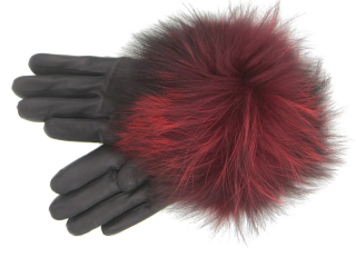 Dámské kožené rukavice NAPA 2-4336 KA černá Liska barvená