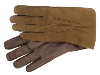 Pánské kožené rukavice NAPA 6/2-2011 KAS tabák/hnědá