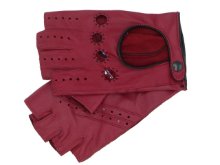 Dámské řidičské rukavice NAPA 2-3428 BP bordo/černá