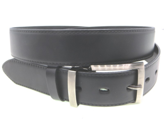 Opasek černý 1x prošitý kov. průvlek 35