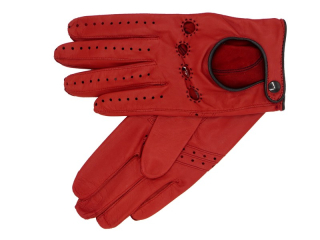 Dámské řidičské rukavice NAPA 2-3428 červená/černá