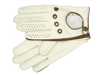 Pánské řidičské rukavice NAPA 2-1448 NanoAg slonová kost/koňak