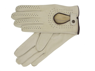 Dámské kožené rukavice NAPA 2-3034 slonová kost/koňak