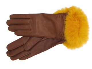 Dámské kožené rukavice NAPA 2-4471 VL koňak /oranžová