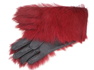 Dámské kožené rukavice NAPA 2-4001 ČH červená/černá 